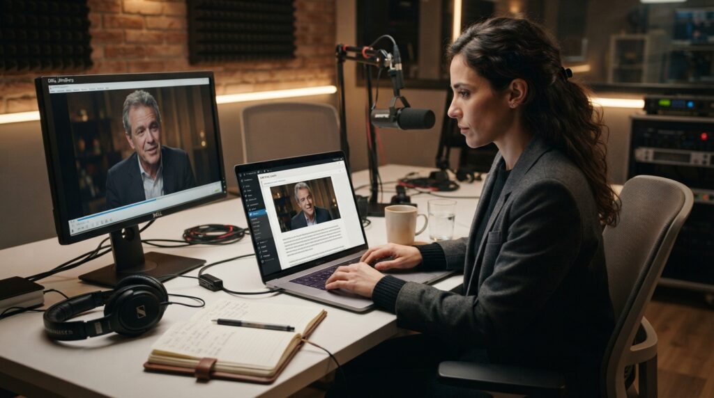 Creación de una nota web a partir de una entrevista de streaming