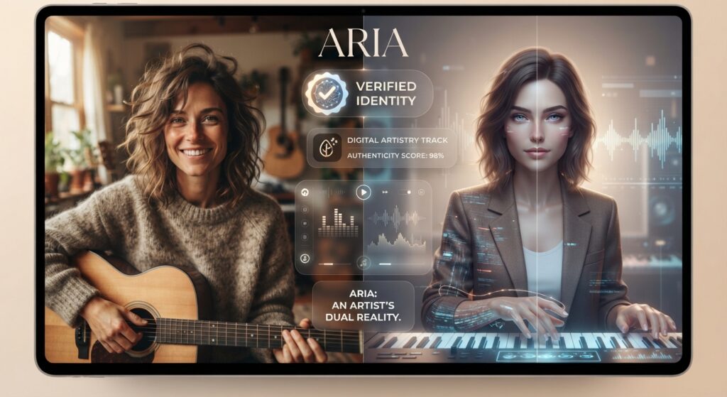 Artistas reales y artistas generados por inteligencia artificial en Spotify