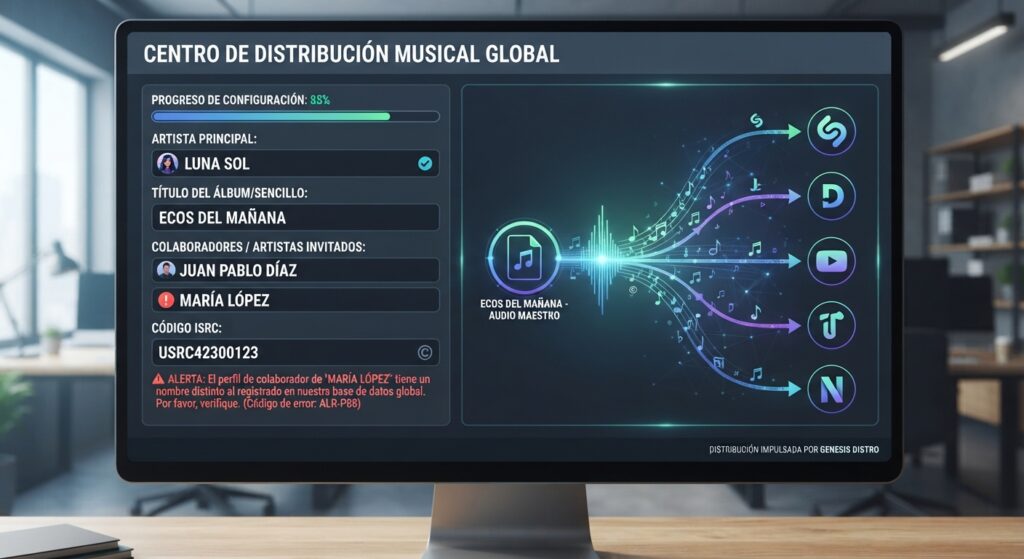 Metadatos musicales e identificación correcta de canciones en plataformas digitales