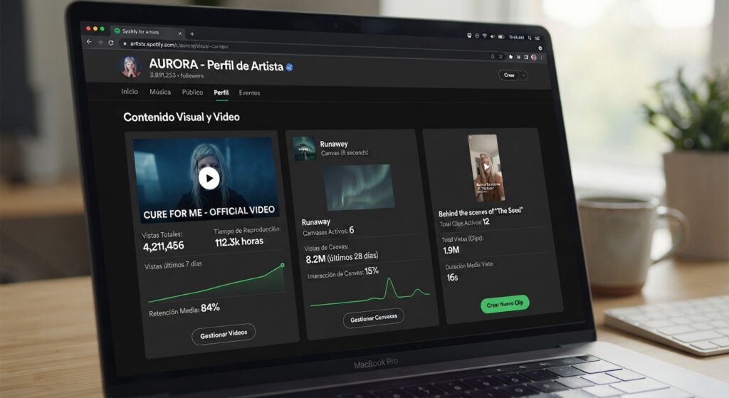 Carga de videos desde Spotify for Artists