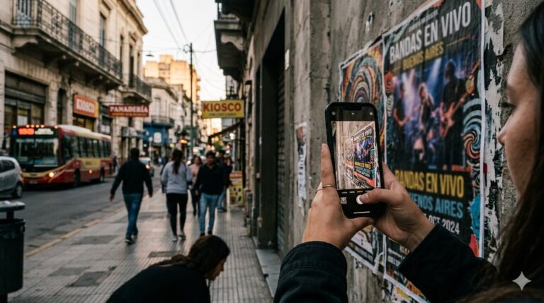Búsqueda visual con Google Lens aplicada a una imagen de un concierto