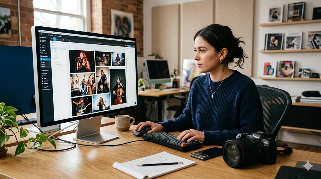 Optimización de fotografías de artistas para una página web